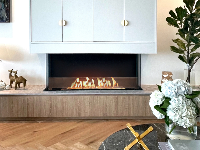 FLEX 50BY - Bioethanol steel Fireplace insert with Panoramic Glass _ EcoSmart Fire